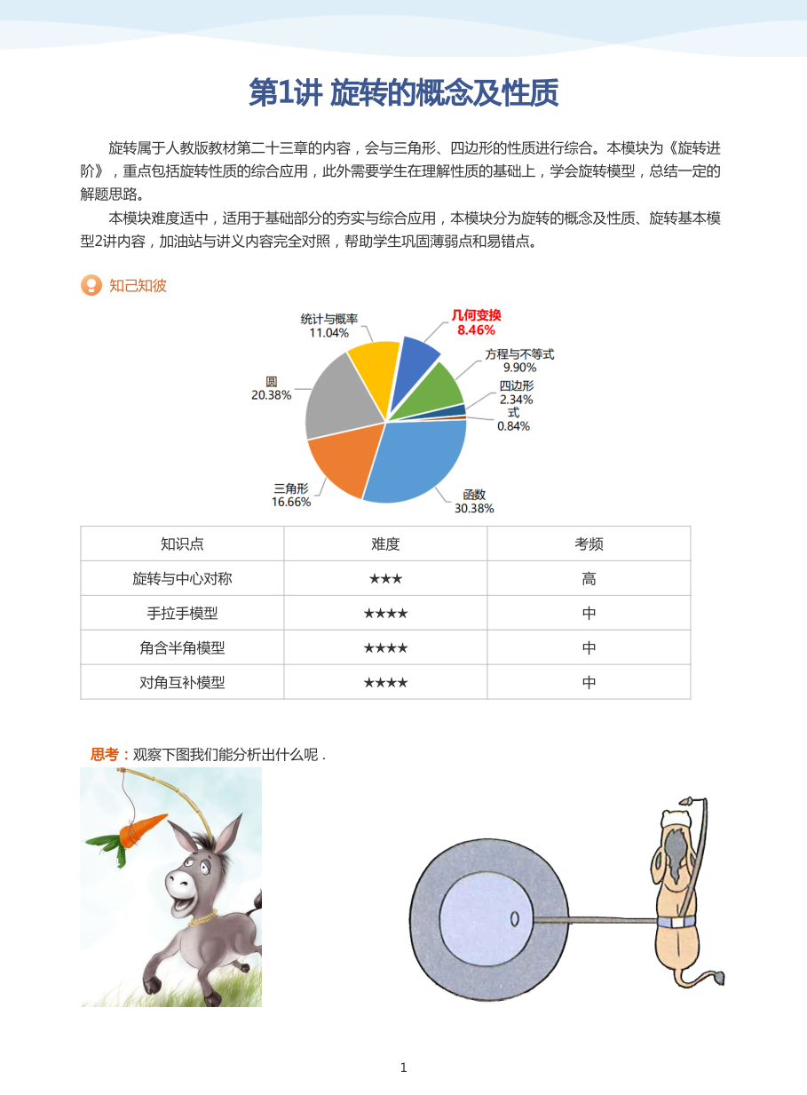 第1讲 旋转的概念及性质(学生版).pdf 第 1 页